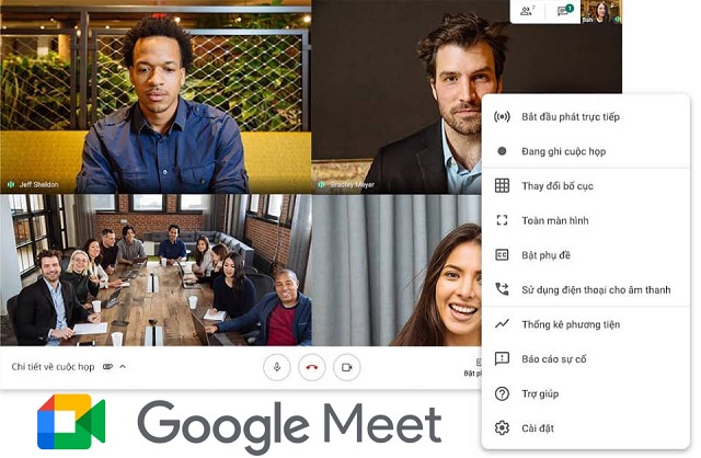 Các tính năng được hỗ trợ khi họp tại Google Meeting