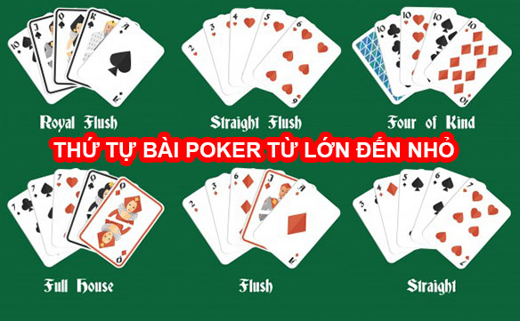 Thứ tự các bài trong Poker